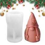 Gnome Kalıpları,Gnome Silikon Kalıp | Gnome Şekilli Noel Mum Kalıbı,Şükran Günü, Paskalya için Esnek Gnome Heykel Kalıbı