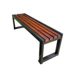 Générique 47 inç Arkalıksız Park Bankı, Dayanıklı Masif Ahşap, Bahçe Sandalyesi, Açık Hava Eğlence Koltuğu (120 x 40 cm (47,2 x 16 inç))
