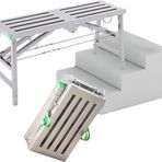 Générique Çalışma Platformu İskele, Katlanabilir Tezgah, Karbon Çelik Çalışma Platformu, Yüksekliği Ayarlanabilir Çok Fonksiyonlu Merdiven, Maksimum Yük 800 lbs, A-200 x 37 cm