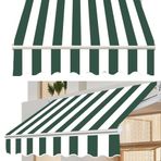 Générique Geri Çekilebilir Teras Stor Perde Yedek Kumaş (Çerçevesiz), Pencere için Polyester Su Geçirmez Güneşlik, Kapı, Pazar, Yeşil A, 4 x 2 m/13 x 6,5 fit