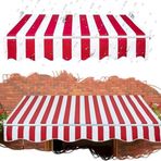 Générique Geri Çekilebilir Teras Stor Perde Yedek Kumaş (Çerçevesiz), Pencere ve Kapılar için Polyester Su Geçirmez Güneşlik, Kırmızı A, 2 x 1,5 m/6,5 x 5 fit