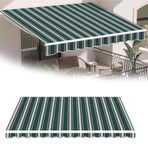 Générique Kumaş Geri Çekilebilir Teras Stor Perde (Çerçevesiz), Pencere için Polyester Su Geçirmez Güneşlik, Kapı, Pazar, Yeşil B, 2 x 1,5 m/6,5 x 5 fit
