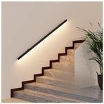 Générique LED Korkuluk Aydınlatması, Alüminyum Işıklı Merdiven Korkuluk ve Aydınlatma Kablosu, İç/Dış Mekan Terasları için, Sol, 1 m (39,3 inç) - Merdiven Aydınlatması