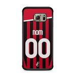 Générique Telefon Kılıfı Samsung Galaxy S6 Edge ile Uyumlu Ev Milano Futbol Forması Özelleştirilebilir Ronaldo Messi Neymar mbappe Ref 55