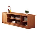 Générique TV Dolabı Modern Basit Sehpa Kombinasyonu Duvar Oturma Odası Küçük Daire Masif Ahşap Ayaklar Basit TV Dolabı Masası, 120 x 30 x 40 cm