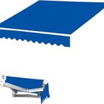 Générique UV Korumalı Geri Çekilebilir Teras Stor Perde, Güneşlik, Manuel Geri Çekilebilir Bahçe Stor Perdesi, Kantonlu Yedek Kumaş, Çerçevesiz, Gri (10 x 8,2 ft) 3 x 2,5