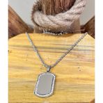 Gns Aksesuar 1. Sınıf Çelik Burgu Kolye Zirkon Taşlı Çelik Kolye Ucu Set 65 cm Kadın Kolye - Silver - Gümüş