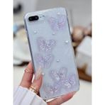 Go Aksesuar Iphone 7 Plus ve 8 Plus Uyumlu Mor Kelebek Oyuncak Tasarımlı Esnek Silikon Kılıf - iPhone 8 Plus / 7 Plus