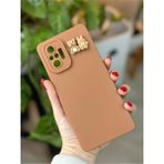 Go Aksesuar Xiaomi Note 10 Pro Uyumlu Oyuncak Tasarımlı Içi Kadife Silikon Kılıf - Kahve - Redmi Note 10 Pro