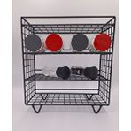 Go dekor Dekoratif Düzenleyici Yeni Model Tezgah Üstü Baharatlık Rafı/35x33 Siyah