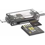 Go-Des Go Des GD-DK007 Type-C ve Lightning Çıkışlı 4 In 1 Otg Hafıza Kart Okuyucu Sd-Micro Sd - Siyah