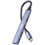 Go-Des Type-C USB Çoğaltıcı Hub Go Des GD-UC702S Usb3.0/usb2.0/usb1.1 5gbps Veri Aktarımı 4in1 Hub - Gri