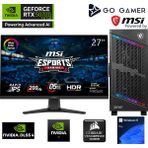 Go Gamer S1010DK Intel Core I7 14700KF / 128GB 6000MHZ Ddr5 / 1tb Nvme SSD 7300-6000MB-SN Gen4 / RTX5070TI 16 / 360MM Sıvı Soğutma / Msı 27" 200Hz / Windows 11 Pro Masaüstü Bilgisayar