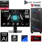 Go Gamer S1074DK Intel Core I9 14900KF / 32GB 6000MHZ Ddr5 Ram / 1tb Nvme SSD 6000-4000MB-SN Gen4 / Rx 9060 Xt 16GB / 360MM Sıvı Soğutma / Msı 27" 2k 180Hz / Windows 11 Pro Masaüstü Bilgisayar
