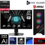 Go Gamer U82D Intel Core Ultra 7 265KF / 32GB Ddr5 6000MHZ / 1tb Nvme SSD 5000-3600MB-SN Gen4 / RX9060 Xt 16GB / 240MM Sıvı Soğutma / Msı 27" 2k 180Hz / Windows 11 Pro Masaüstü Bilgisayar