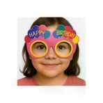 Go İthalat 113631 Balon Desenli Karton Doğum Günü Gözlükleri 6 Adet Pembe Renk (5258)