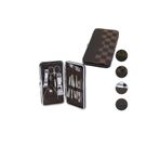 Go İthalat 12 PCS - GÜMÜŞ MANİKÜR - PEDİKÜR SETİ RENKLİ DESENLİ - CÜZDAN MODELİ ÇANTALI (5224)