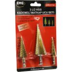 Go İthalat 3 Parça Hss Kademeli Matkap Ucu Set (3791)