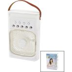 Go İthalat 3in1 Hava Nemlendirme - Fan - Gece Lambası Masa Üstü Buzlu Vantilatör 360 Derece USB Şarj 3kademe Hız (5582)