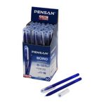 Go İthalat 50 ADET PENSAN BÜRO MAVİ TÜKENMEZ KALEM M-MEDİUM - 1.0MM UÇ (5365)