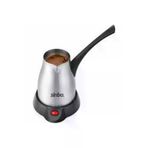 Go İthalat 5314Gok110726 Çelik Elektrikli Cezve Türk Kahve Makinesi - 5Fincan=400Ml Kablosuz Kullanim- 360°Döner 700W Scm-29