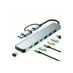 Go İthalat 532489AF23YT0023 8 In 1 Usb Çevirici Notebook Macbook Type-C Uyumlu Görüntü Aktarıcı Hub (5324)