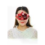 Go İthalat 65888 Kırmızı Renk Kostüm Partisi Ekstra Parlak Balo Maskesi 15X10 Cm (4247)