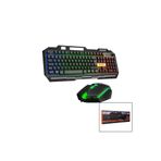Go İthalat Everest HKM-X86 Quin Gökkuşağı Işıklı USB Kablolu Klavye - Mouse Set 150CM Kablo (784)