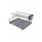 Go İthalat Evilem 2 Katlı Metal Tabaklık Tezgah Üstü Bulaşıklık Ve Kurutmalık Rafı
