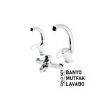 Go İthalat goithalat.1ulora522446462765759871.2 3Lü Set Banyo - Evye Mutfak - Lavabo Aç Kapa Mix Batarya Musluk (5224)