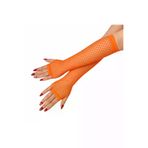 Go İthalat goithalat.1ulora52248920107598807141.2 80’Ler 90’Lar Retro Turuncu File Parmaksız Eldiven 26 Cm (5224)