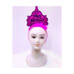 Go İthalat goithalat.1ulora522490516365264271.2 Happy Birthday Neon Fuşya Renk Doğum Günü Tacı 24X15 Cm (5224)