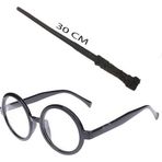 Go İthalat Harry Potter Asası 30 cm ve Siyah Çerçeveli Harry Potter Gözlüğü Seti (5365)