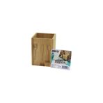 Go İthalat KÜÇÜK KARE=9X9CM AHŞAP BAMBU KAŞIKLIK ORGANİZER (784)