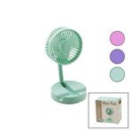 Go İthalat Mini Fan W-1630-A SDR-B07 M.üstü Vantilatör USB Şarjlı Katlanır Fan=12.5cm - Ayak=12.5cm 180 Derece Ayarlı Telefonluklu (5250)