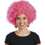 Go İthalat Pembe Renk Kıvırcık Afro Bonus Peruk (5365)