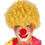 Go İthalat Sarı Renk Kıvırcık Afro Bonus Peruk Takma Saç ve Kırmızı Burun Seti (5365)