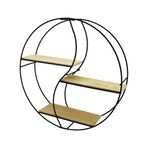 Go İthalat SEMBOL - YUVARLAK 3 KATLI METAL DEKORATİF DUVAR RAF 60 x 14 x 60 cm (5250)