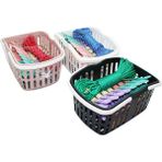 Go İthalat Sepetli Mandal Set Plastik Sepet - Mandal - Çamaşır İp 20 mt 4604