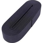 Go İthalat SİYAH - 4CM PAÇA LASTİK YASSI GENİŞ 10MT. (5365)