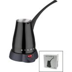 Go İthalat SİYAH ELEKTİRKLİ CEZVE TÜRK KAHVE MAKİNESİ 5 FİNCAN - 400ML HAZNE PASLANMAZ ÇELİK 360 DERECE DÖNEBİL