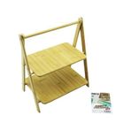 Go İthalat STAND - AYAKLI2 KATLI AHŞAP - BAMBU SERVİS SUNUM TAHTASI 18X28CM -- 22X28CM (5250)