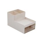 Go İthalat TEK ÇEKMECELİ + 3 BÖLMELİ PLASTİK MAKYAJ - TAKI ORGANİZER 16X9.5CM - Y: 5--9.5CM (5365)