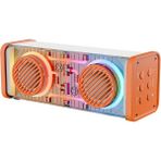 Go İthalat Turuncu-Beyaz Kablosuz Hoparlör - Speaker Taşınabilir Mp3 Işıklı USB Şarjlı Bt - Aux - Tes 10 mt Menzil 1200MAH Pil - 10W (3791)