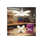 Go İthalat Yapraklı Pervane Modeli 1+4 Kollu Papatya Beyaz Led Lamba Ampul 40w - E27 P-6040b