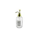 Go İthalat YUVARLAK CAM ŞİŞE - ŞEFFAFSIVI SABUNLUK 500ML POMPA - MUSLUK AYRIK MODEL BAŞLI (4989)