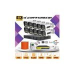 Go Vision 10'lu Güvenlik Ip Kamera Seti - 4mp Dış Mekan Kamera, 3.6mm Lens, H.265, Poe, Warm LED Gece Görüşlü