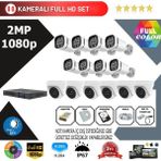 Go Vision 14'lü 2mp Ahd Güvenlik Kamera Seti – Full Hd, Gece Görüşlü, Kayıt Cihazı Dahil - yok