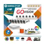 Go Vision 14'lü 4mp 4K Ultra Hd Ip Güvenlik Kamera Seti (Gece Görüşlü, Dış Mekan Uyumlu) - yok