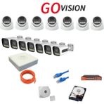 Go Vision 14'lü 5mp 4K Ultra Hd Ip Güvenlik Kamera Seti (Gece Görüşlü, Dış Mekan Uyumlu) - Yok